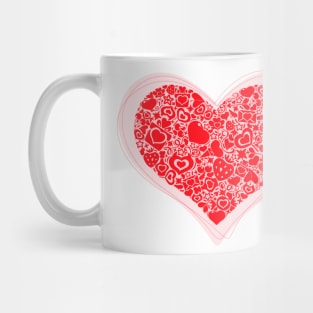 Valentites heart of romatic objects Red Mug